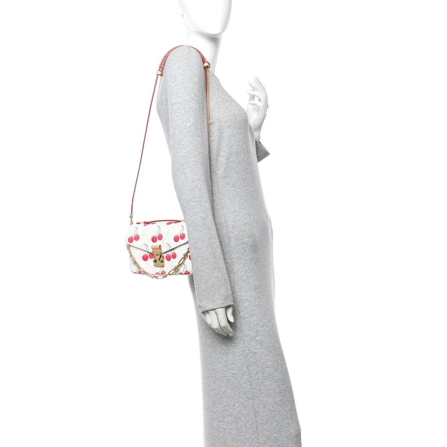 LV X TM Monogram Cerises Pochette Metis East West White