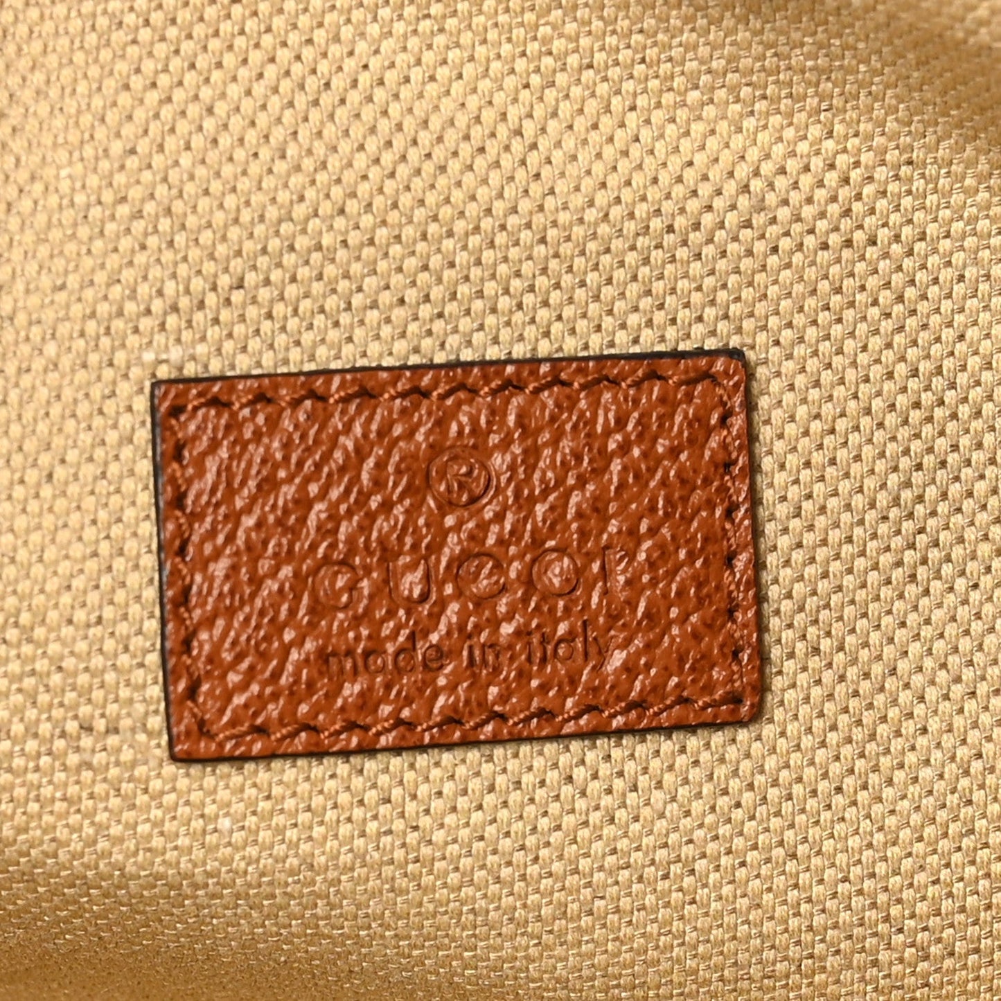 Canvas Textured Dollar Calfskin Small Aphrodite Shoulder Bag Beige Tan