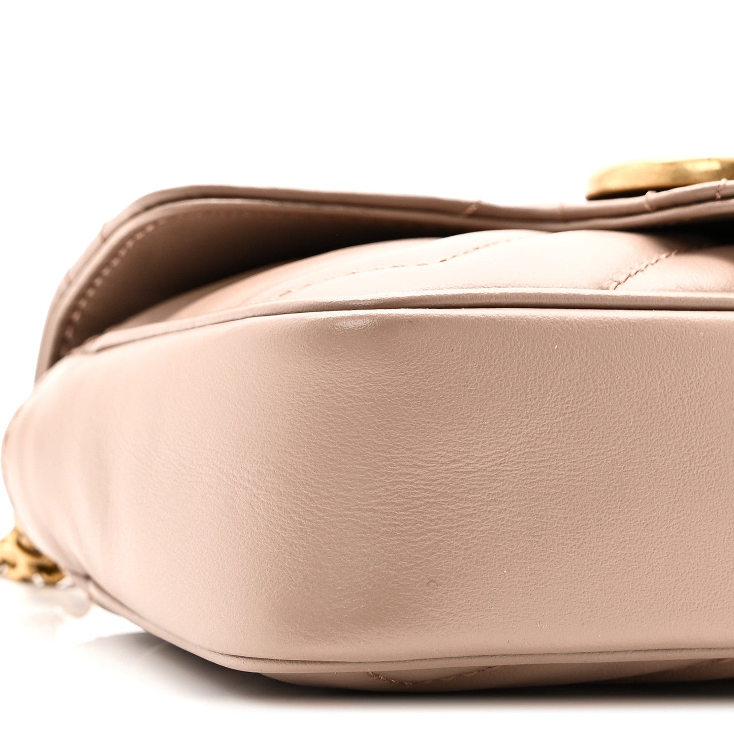 Calfskin Matelasse Super Mini GG Marmont Shoulder Bag Porcelain Rose