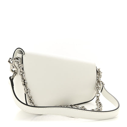 Demetra Mini Horsebit 1955 Asymmetric Shoulder Bag Great White