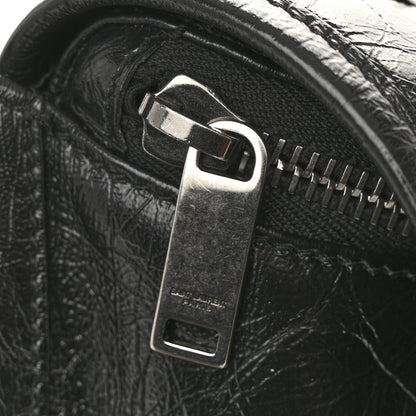 Crinkled Calfskin Matelasse Monogram Niki Body Bag Black
