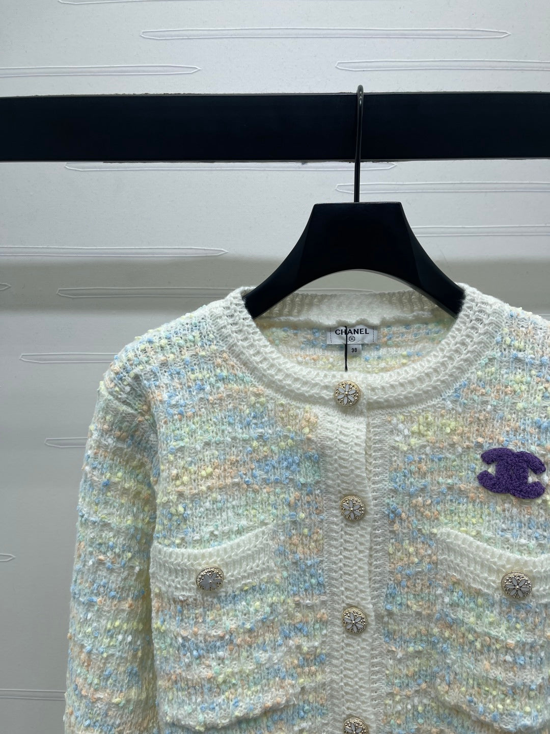 CC 25 Knitted Cardigan Button Blue Wool 305392