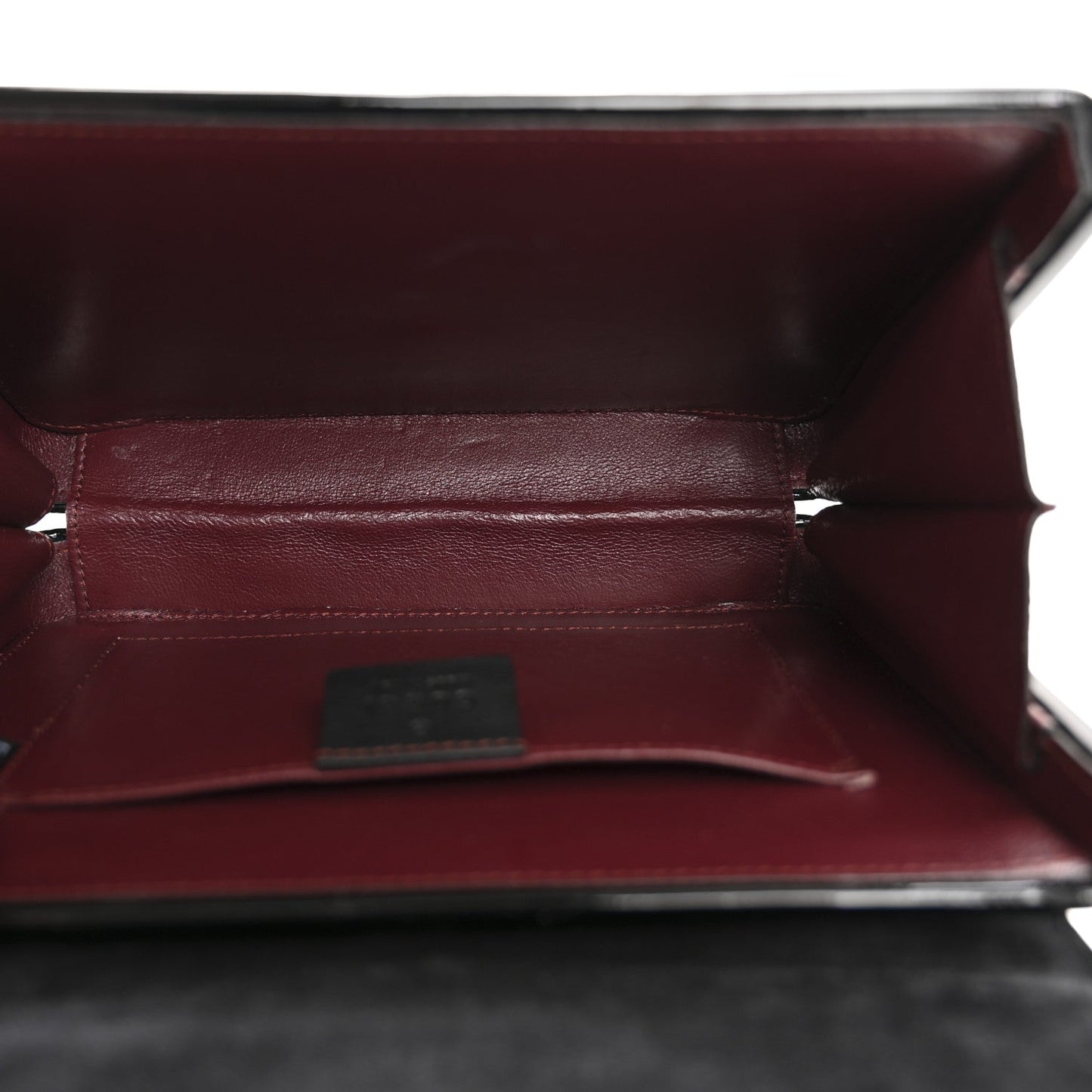 Mousse Top Patent Mini Sylvie 1969 Top Handle Bag Black