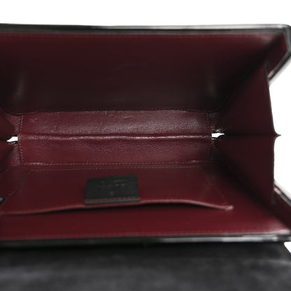 Mousse Top Patent Mini Sylvie 1969 Top Handle Bag Black