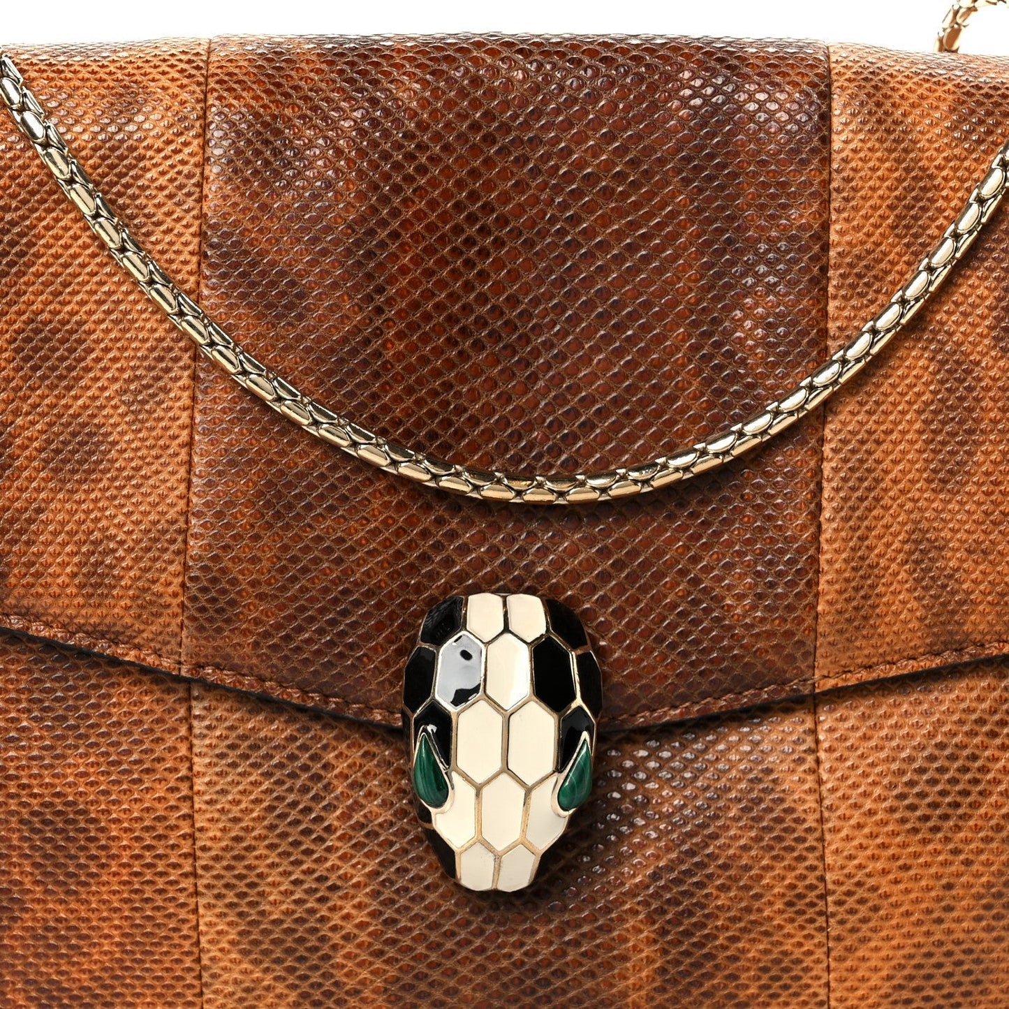 Karung Serpenti Forever Medium Shoulder Bag Brown