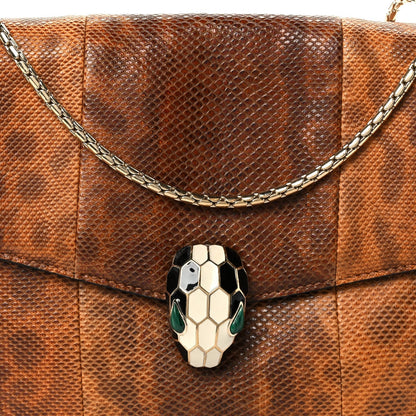 Karung Serpenti Forever Medium Shoulder Bag Brown