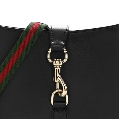 Calfskin Small Jackie Shoulder Bag Black