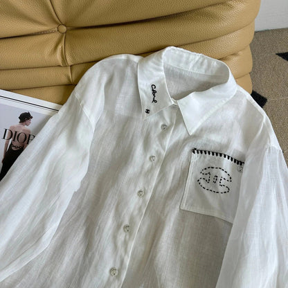 CHANEL SHIRT AND SHORTS SET STYLE 50