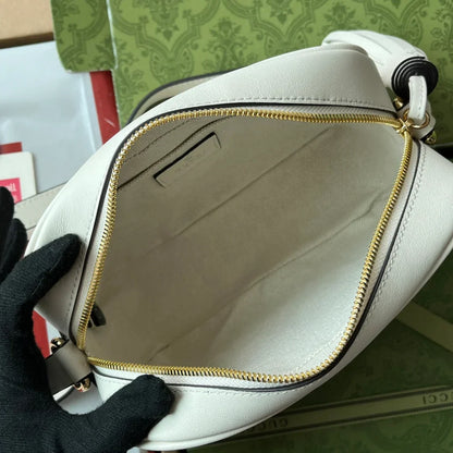 Gucci Blondie Small Shoulder White Leather Bag - 21x15.5x5cm