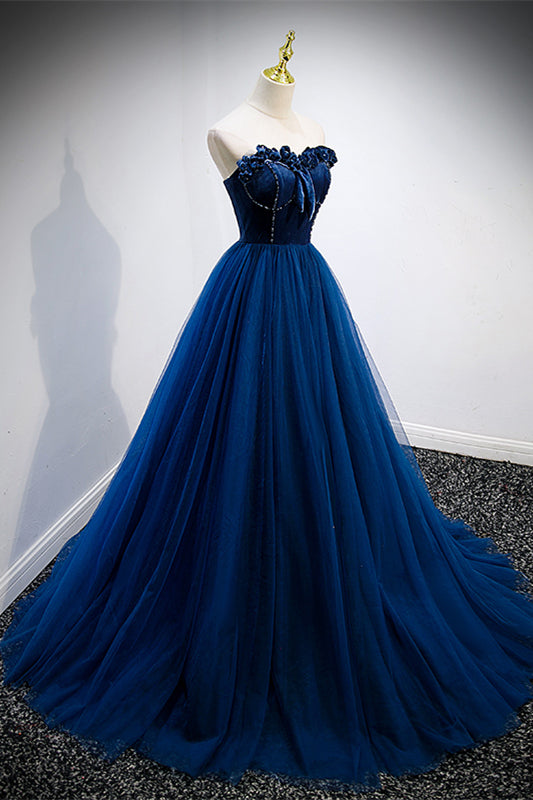 Sweetheart Strapless A-Line Two Tone Formal Prom Dress