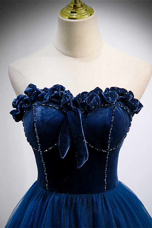 Sweetheart Strapless A-Line Two Tone Formal Prom Dress