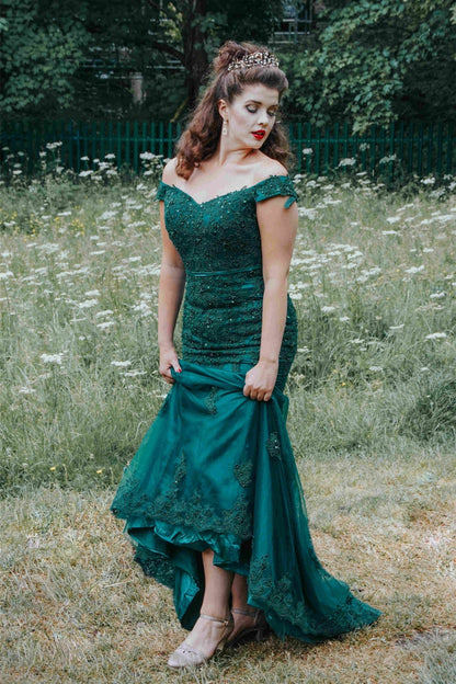 Mermaid Off-Shoulder Empire Lace Party Prom Dress