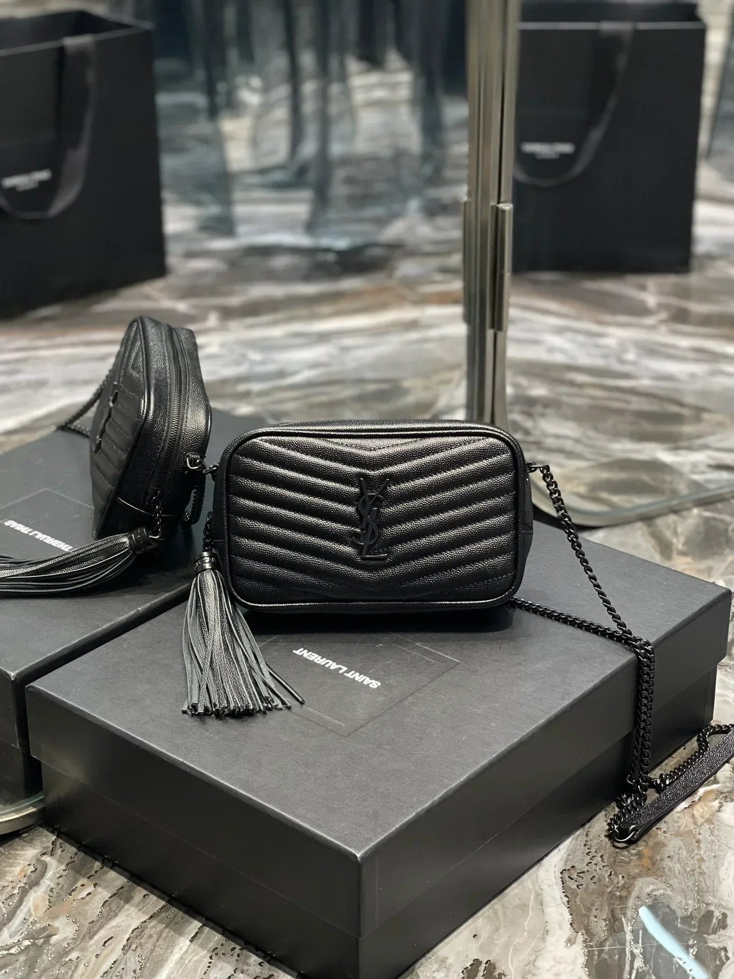 Ysl Loulou Mini Camera Bag 18cm Black