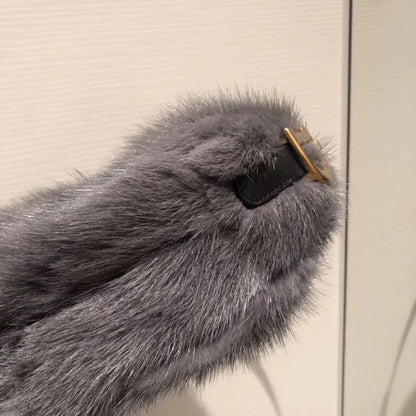 Dior Winter Saddle Bag In Grey