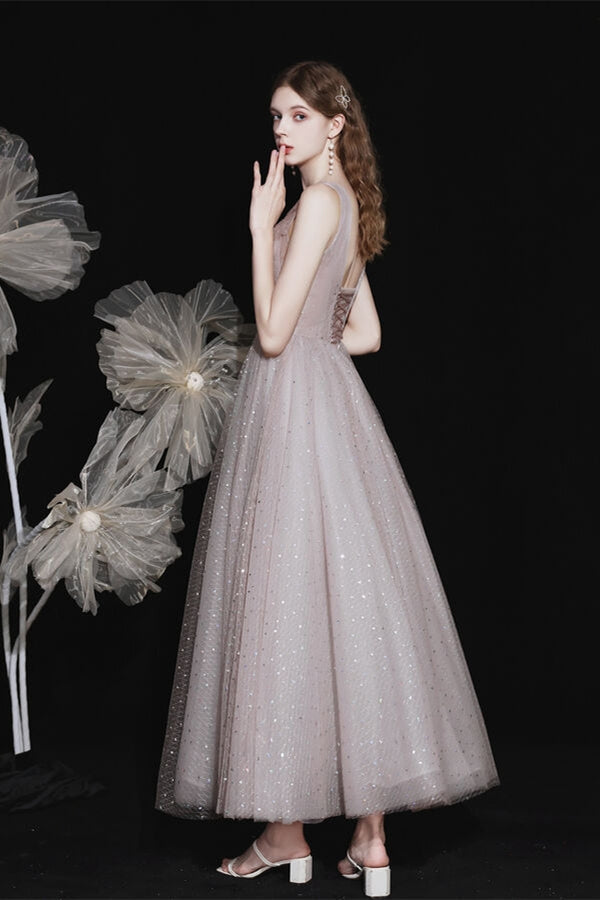 Sparkle Sleeveless A-Line Empire Sequin Party Dress