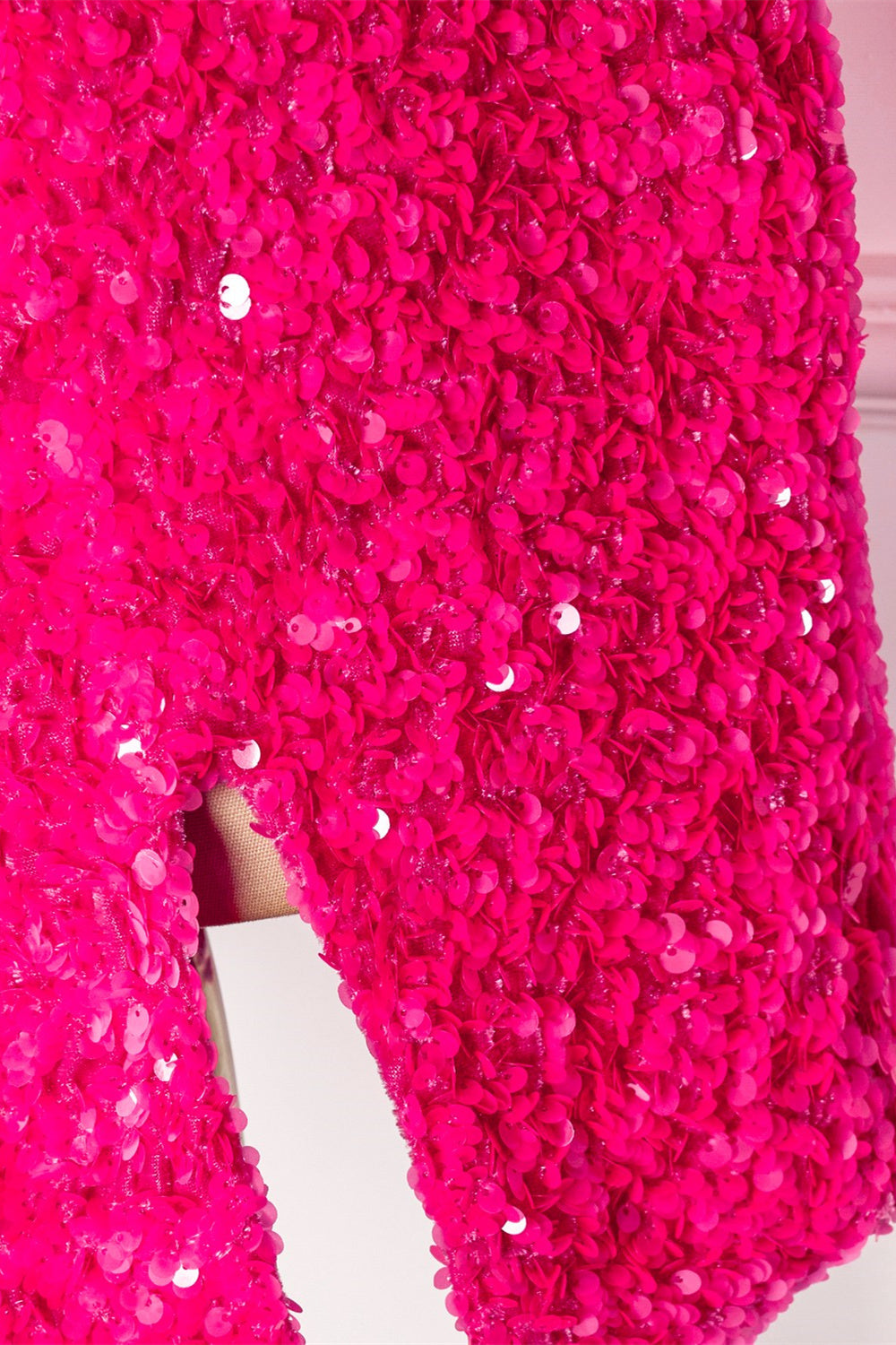 Bodycon One Shoulder Long Sleeves Sparkly Mini Homecoming Dress