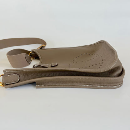 Hermes Evelyn 29 GM Shoulder Bag Etoupe