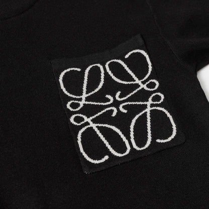 Loewe 2025 Anagram Pocket Sweater Black Cotton