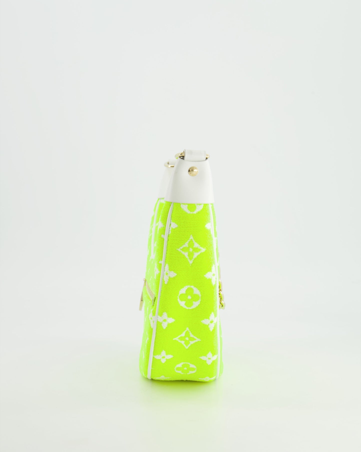 *HOT* Louis Vuitton Neon Yellow Jacquard  Monogram Loop Bag with Champagne Gold Hardware