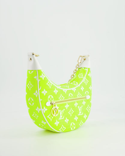 *HOT* Louis Vuitton Neon Yellow Jacquard  Monogram Loop Bag with Champagne Gold Hardware