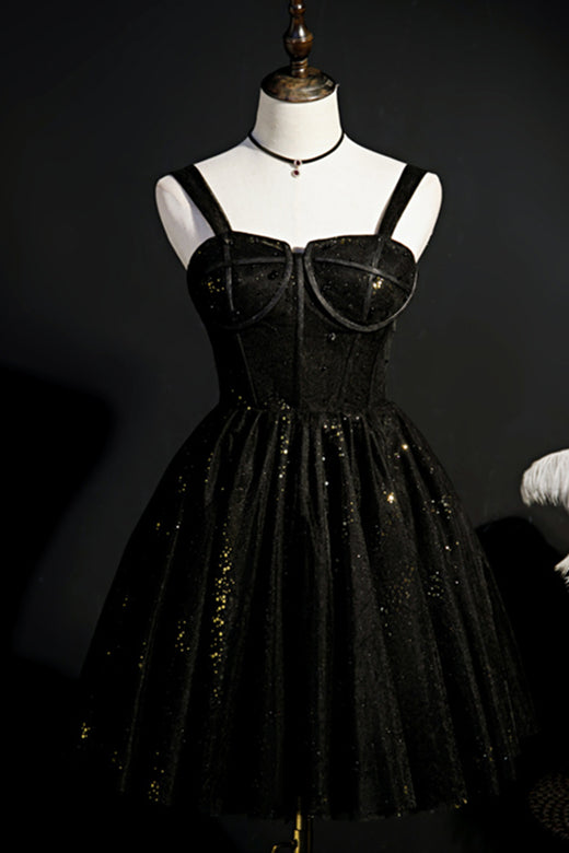 Wine Red Straps Boning Beaded Tulle Homecoming Dress