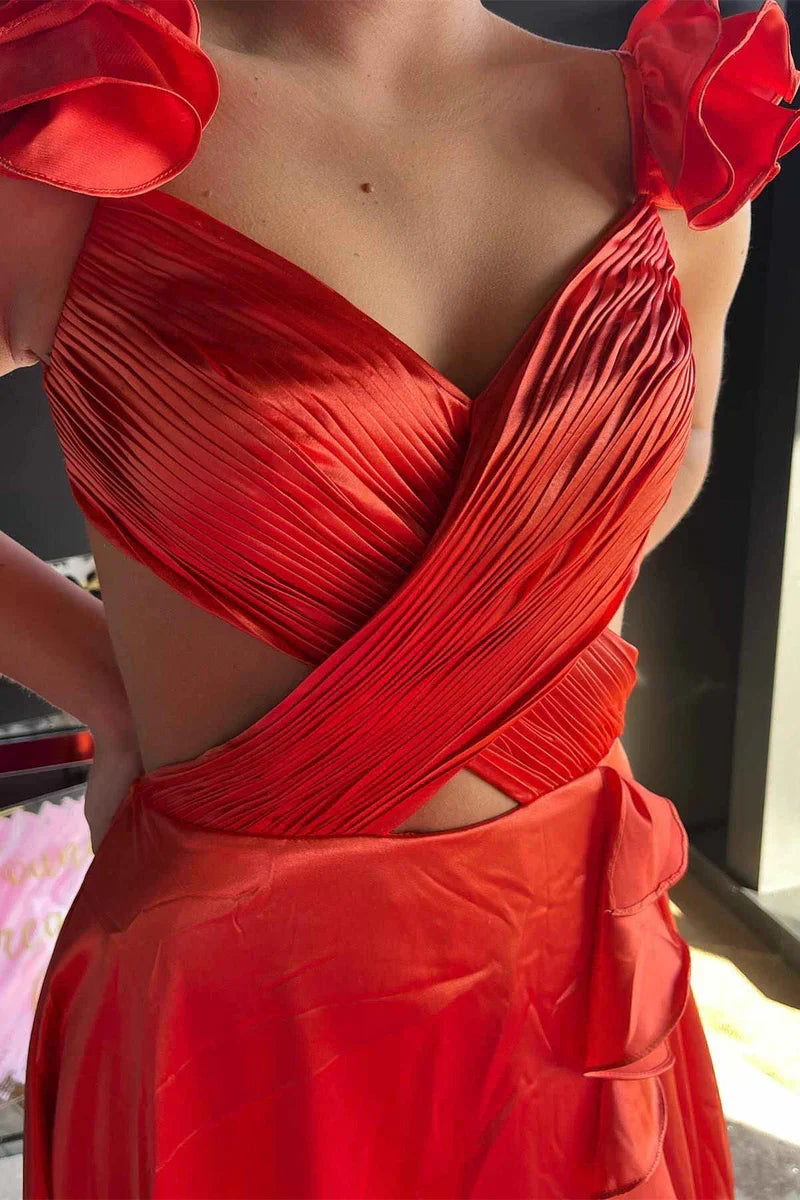 Chic A-Line Illusion Empire A-Line Tiered Prom Party Dress