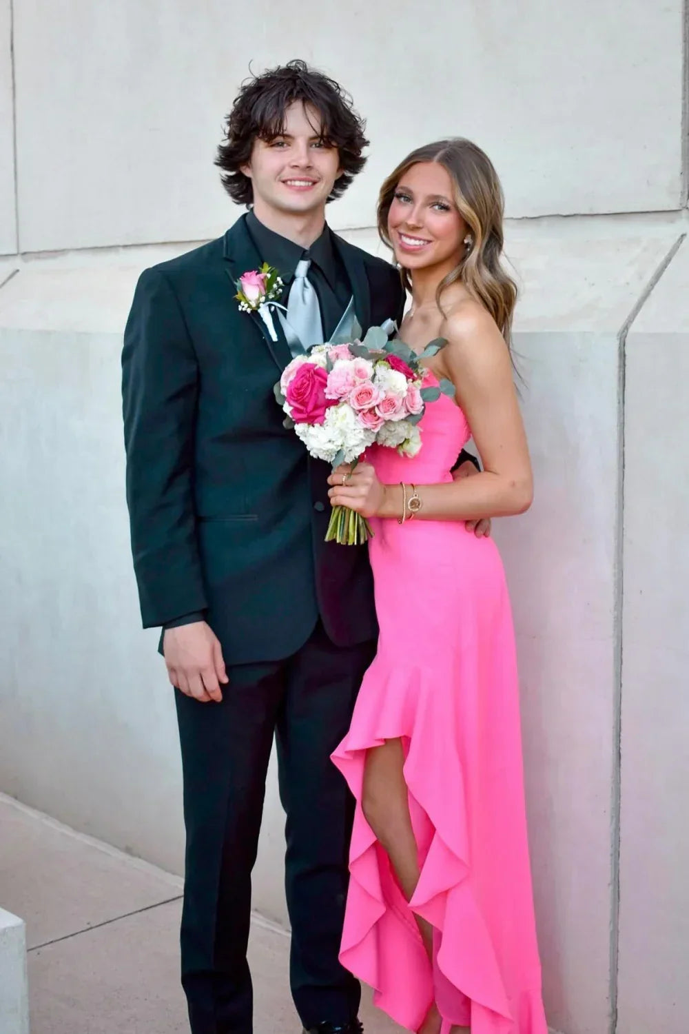 Sweetheart Strapless Empire Long Party Dress With Ruffled