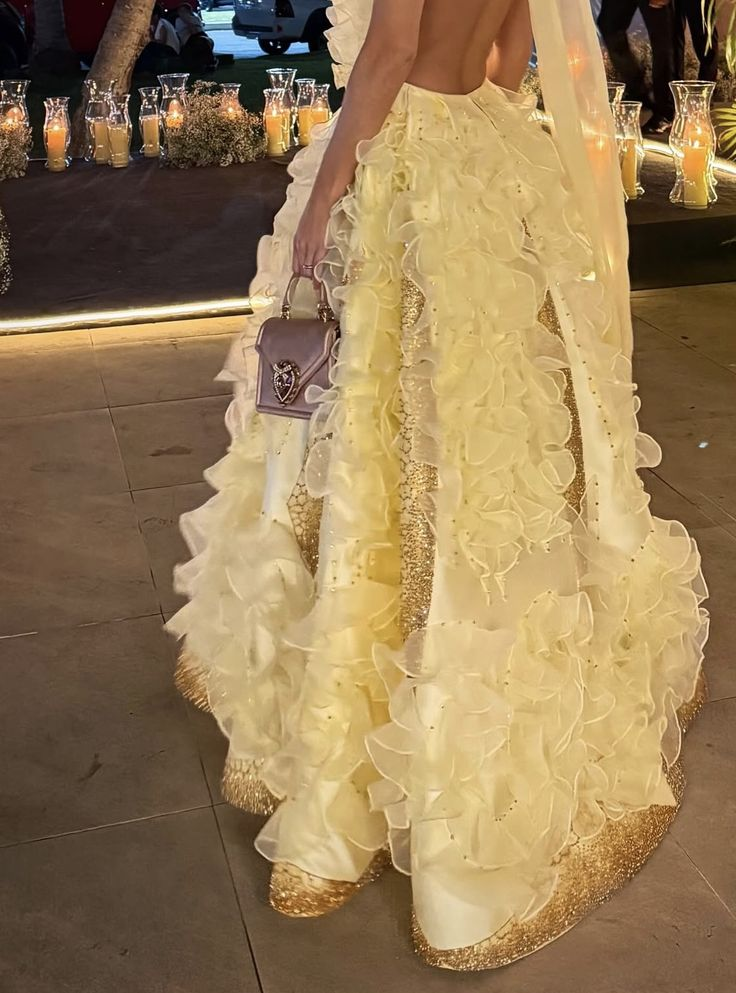 Chic Yellow Halter Satin Tulle Pleated Beaded Long Prom Dress Backless Party Dress SP1130