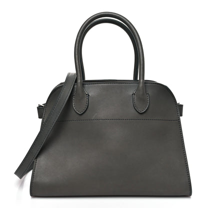 Polished Saddle Calfskin Soft Margaux 10 Bag Koala Grey