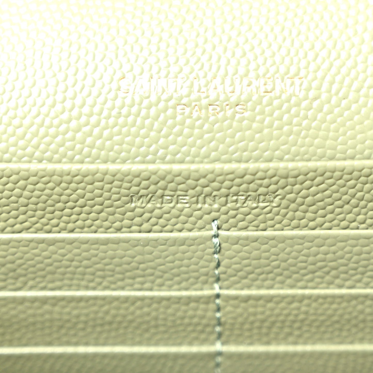 Grain De Poudre Matelasse Chevron Monogram Chain Wallet Light Sage