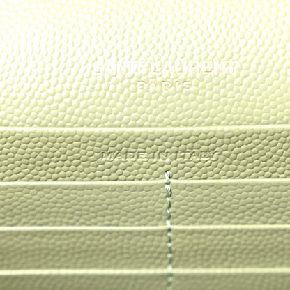 Grain De Poudre Matelasse Chevron Monogram Chain Wallet Light Sage