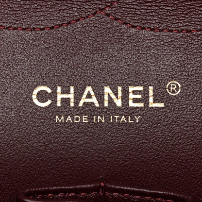 Lambskin Quilted Jumbo Double Flap Black