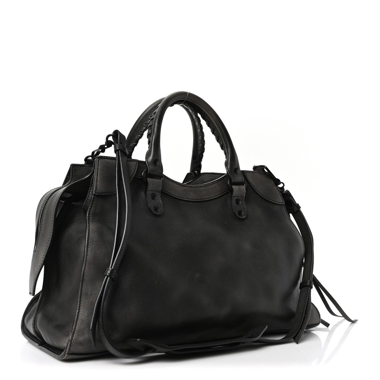 Used Calfskin Black Hardware Neo Classic City Black