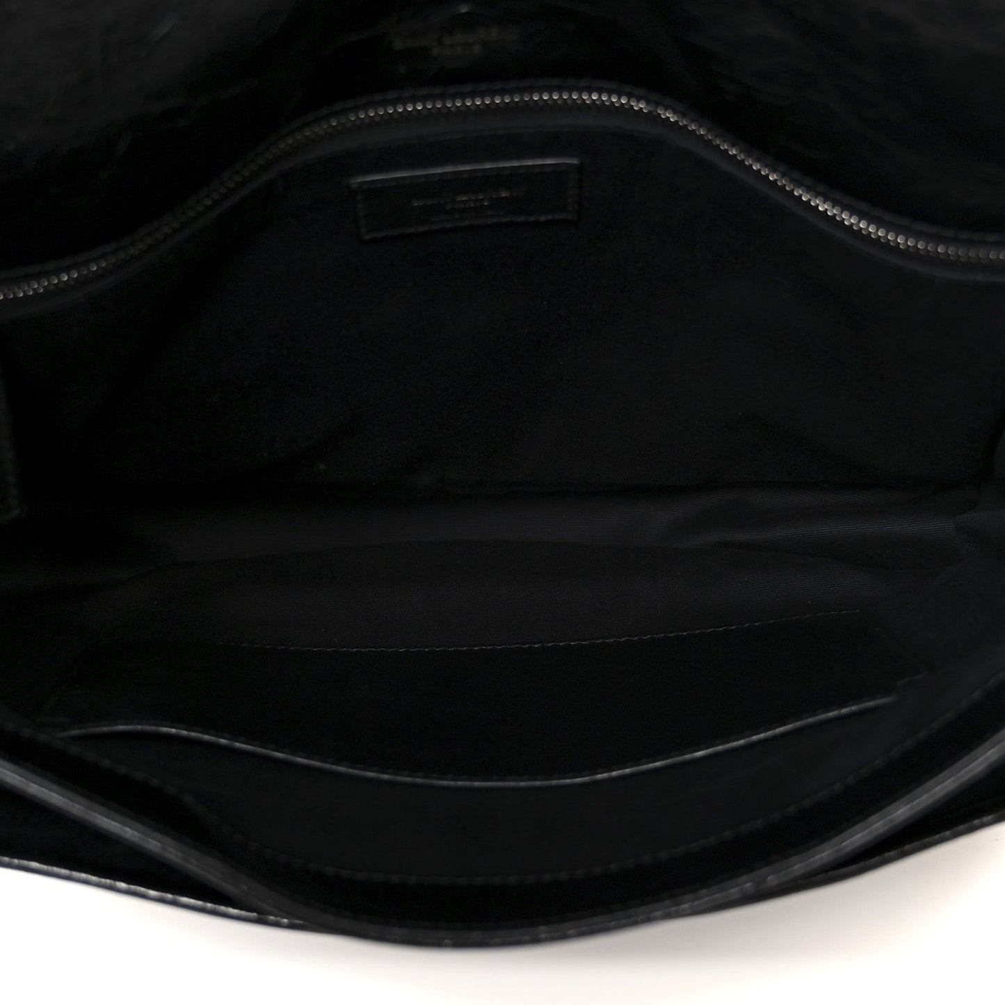 Crinkled Calfskin Matelasse Monogram Large Niki Chain Satchel Black