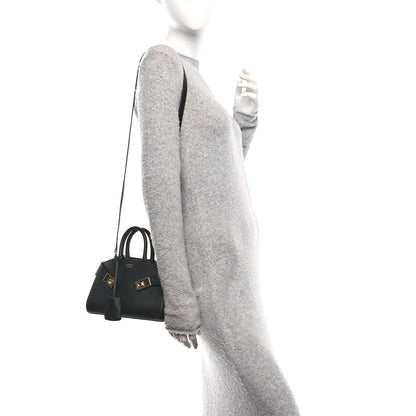 Calfskin Mini Hug Bag Black