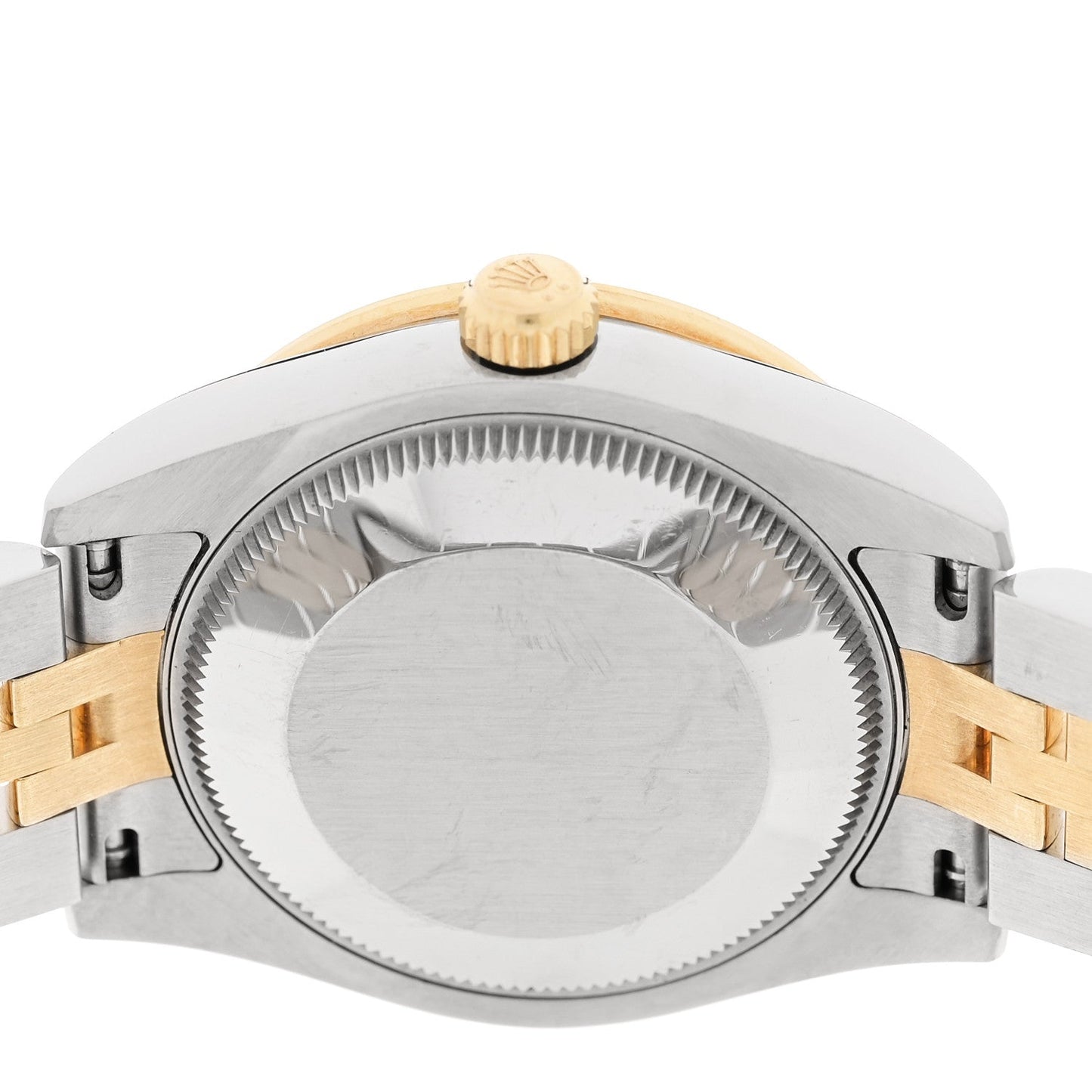 Stainless Steel 18K Yellow Gold Diamond Bezel 31mm Oyster Perpetual Datejust Watch Silver Jubilee 178383