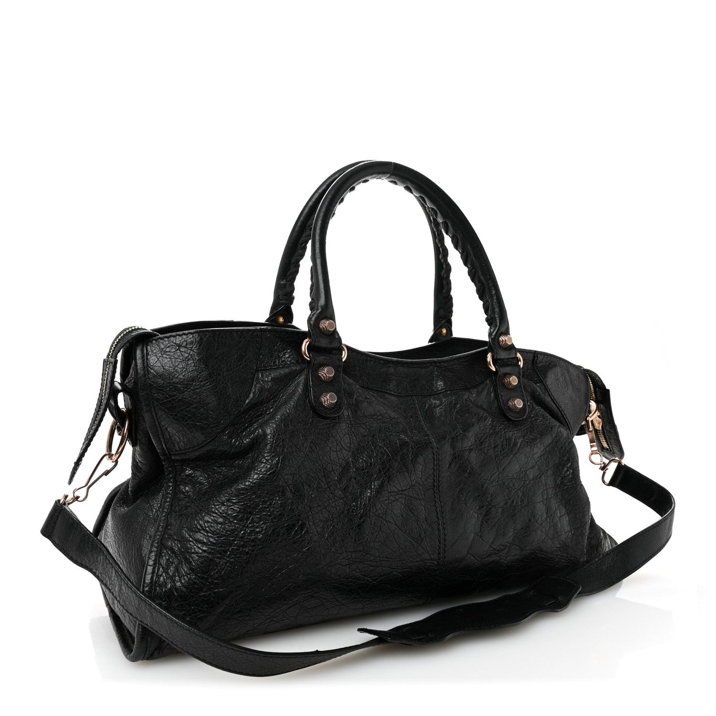 Agneau Giant 21 Rose Gold  Hardware Part Time Black