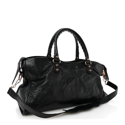 Agneau Giant 21 Rose Gold  Hardware Part Time Black