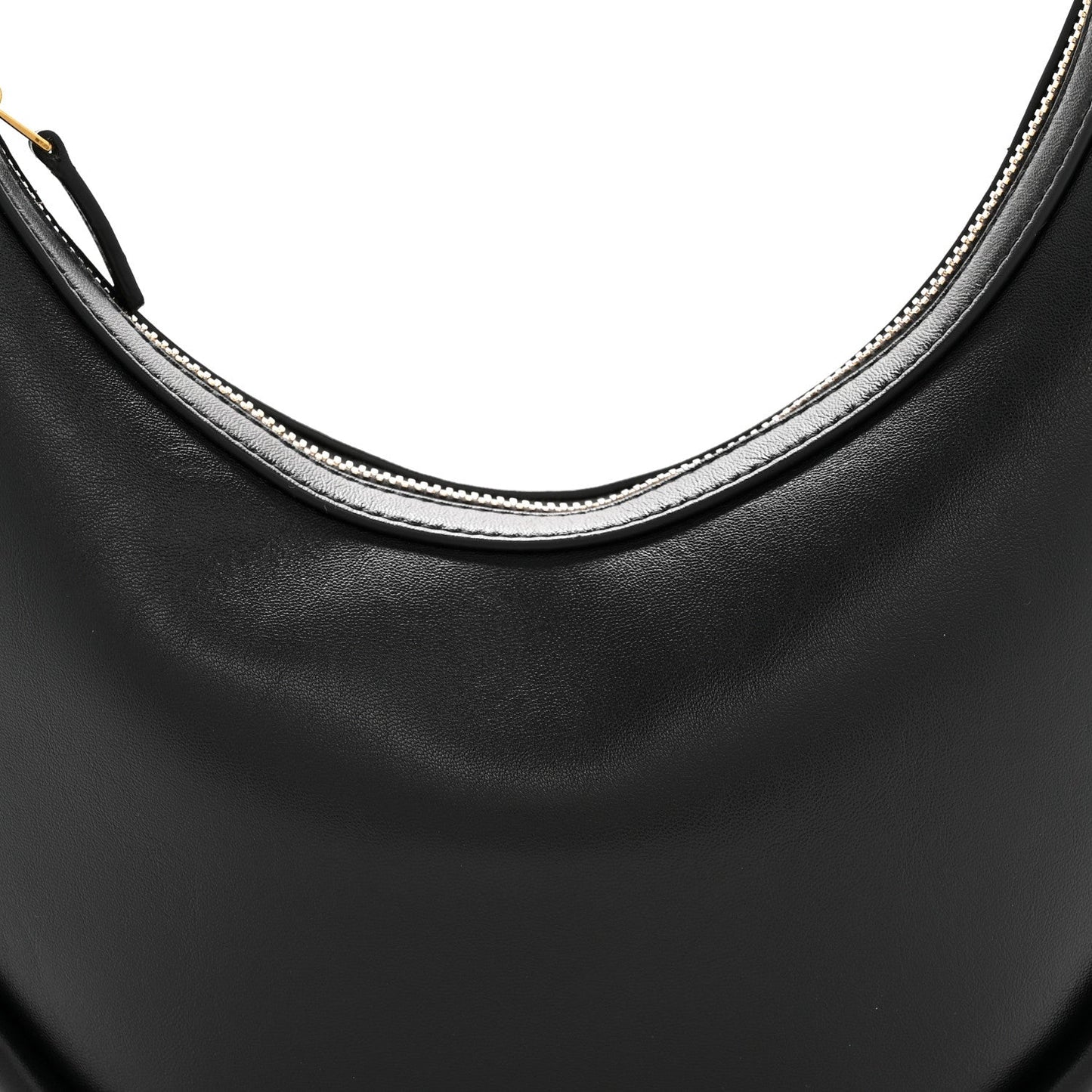 Smooth Calfskin Hula Hoop Shoulder Bag Black