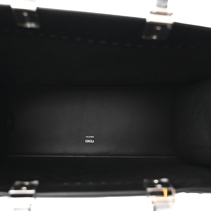 Vitello King Plexiglass Medium Fendi Sunshine Shopper Tote Black White