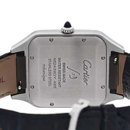 Stainless Steel Alligator 33.9mm Santos Dumont Manual Winding Watch