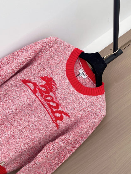 Chanel 2025 Sweater Pink mix Red Wool Cashmere