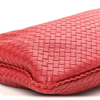 Nappa Intrecciato Large Veneta Hobo Red