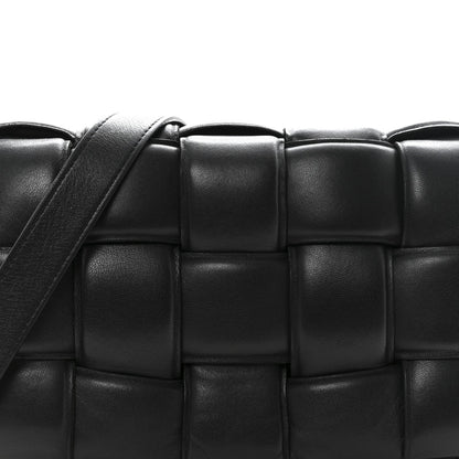 Nappa Maxi Intreccio Padded Cassette Crossbody Bag Black