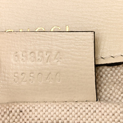 Azalea Calfskin Web Mini Horsebit 1955 Shoulder Bag Mystic White