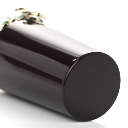 Lucite Lipstick Case On Chain Burgundy Blue