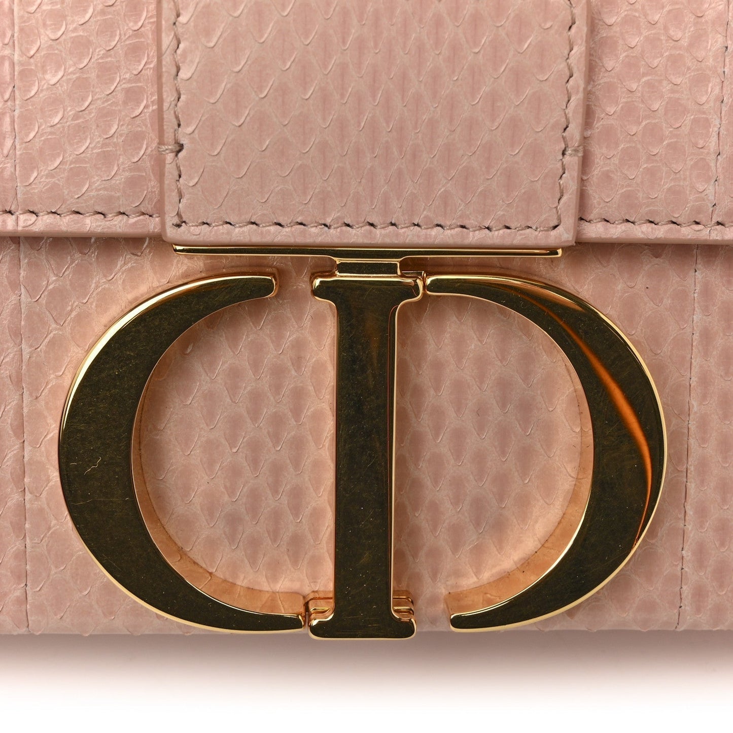 Snakeskin 30 Montaigne Box Bag Rose Clair