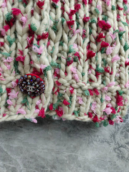 Chanel 2025 Hand-crocheted Cardigan Vest Multicolor Cashmere 327001
