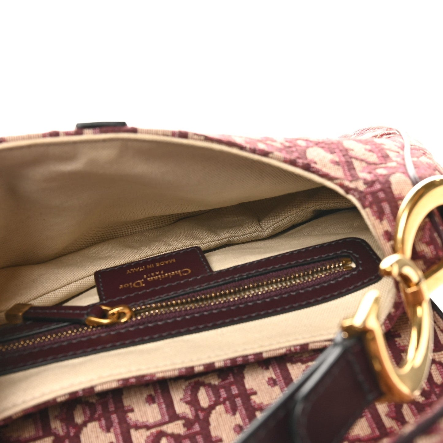 Oblique Saddle Bag Burgundy