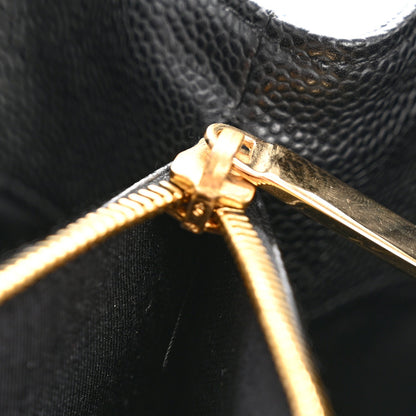 Caviar Quilted Grand Shopping Tote GST Black